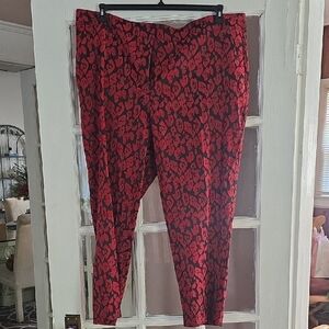 Lane Bryant Red Ankle Cropped Pants